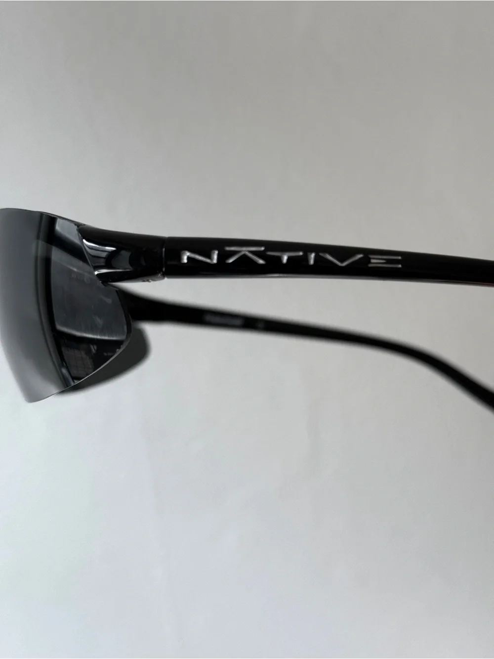 Native Dash XR Iron Polarized Running Trail Sunglasses Black Y2K Wrap Sport